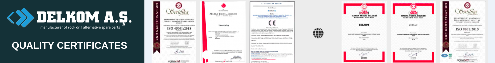 Certificados de calidad Delkom