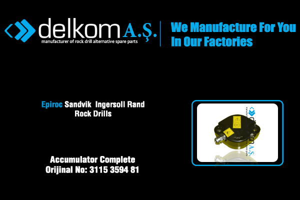 Akümülatör Komple Rock Drill Spare Parts