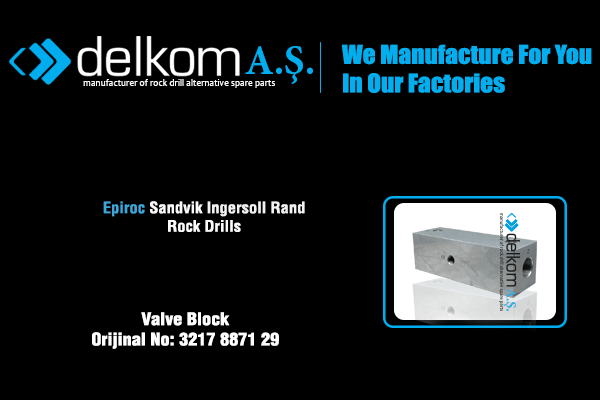 Baskı Geri Dönüş Valf Ünitesi Rock Drill Spare Parts