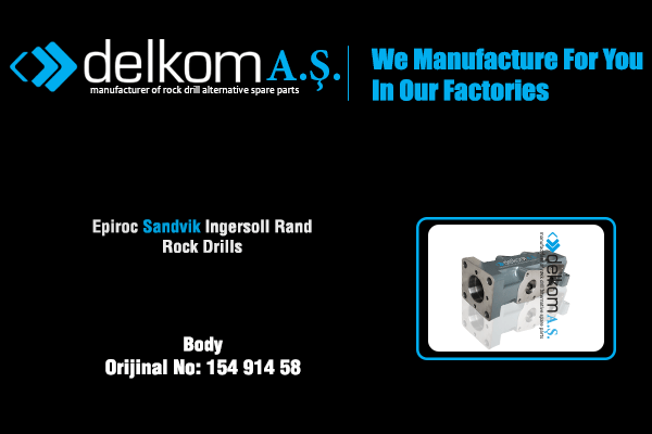 Tabanca Ana Gövde Rock Drill Spare Parts