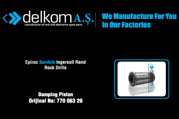 Damping Piston Rock Drill Spare Parts