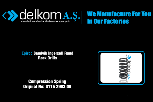 Akümülatör Kapak Yayı Rock Drill Spare Parts