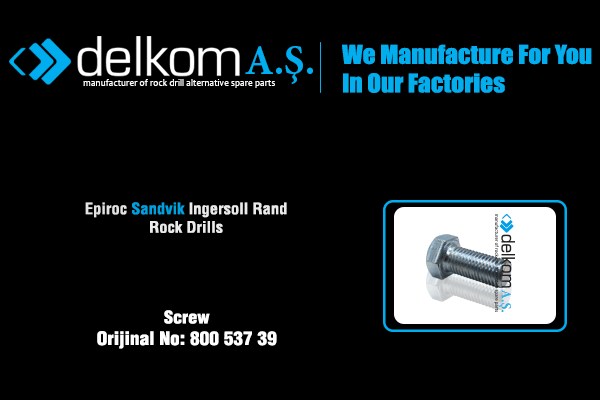 Anahtar Başlı Civata Rock Drill Spare Parts